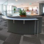HILDA curved modular office sofa for collaborative lounge spaces