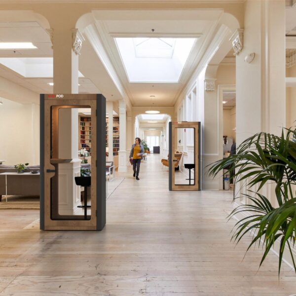 Busypod soundproof office booth glass door