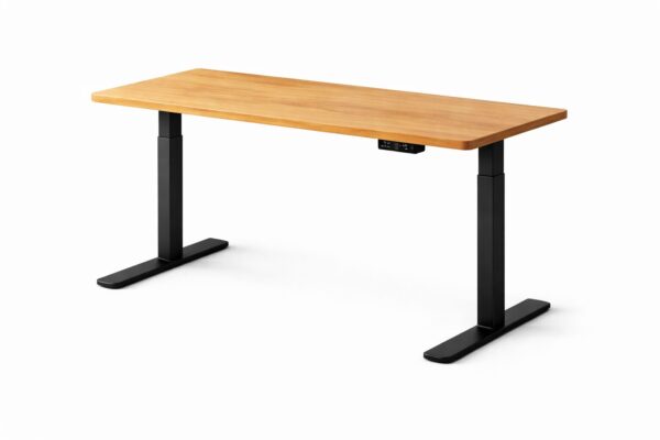 height adjustable desk oak solid wood,