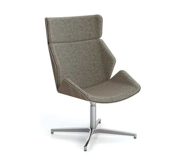Skara wooden shell swivel armchair for office and reception areas