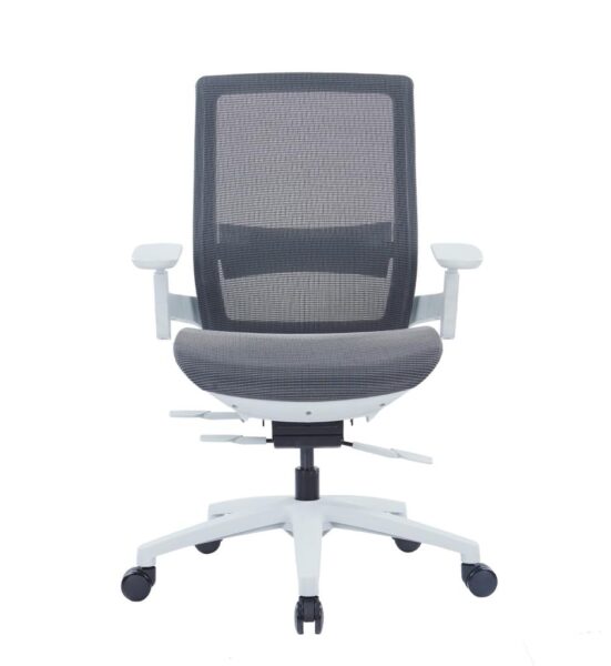 AeroSync medium back mesh task chair in grey front view