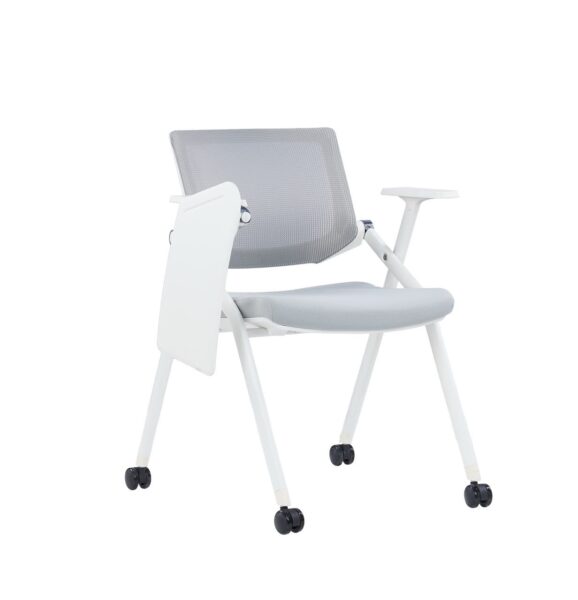 Perspective view of NOTE foldable training chair with castors
