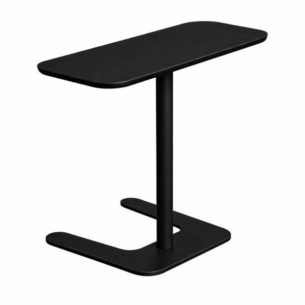 Easy coffee table in black finish with rotating MDF top and steel frame