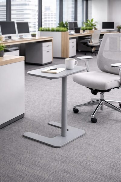 Easy coffee table used beside an office chair in a modern workspace