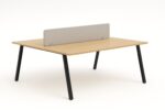 Beework face to face workstation angle view