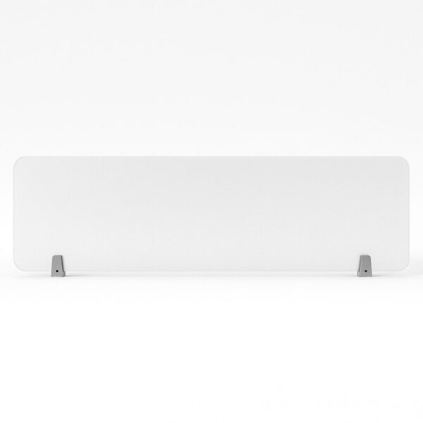 SoundEase frosted acrylic desk divider for office workstations