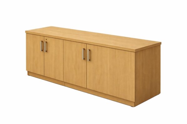BRUNA office credenza cabinet in oak melamine finish