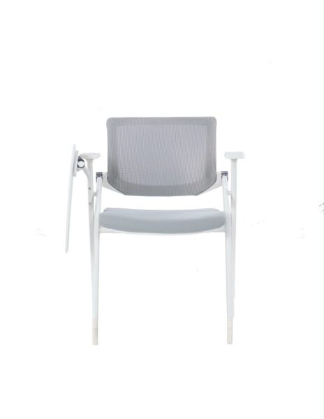 Front view of NOTE training chair with writing tablet