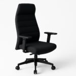 Black Viola High Back ergonomic executive chair featuring adjustable height, PU foam cushioning, and multi-lock reclining mechanism.
