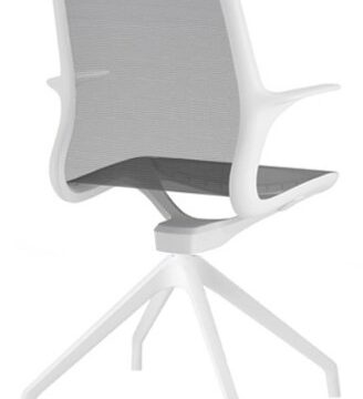 Rear view of Ovidio WSN modern mesh visitor chair