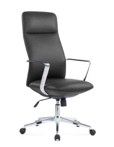 Angled view of Sole executive office chair displaying premium upholstery, executive comfort, tilt mechanism, and aluminium five-star base.