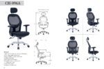 SUN HB chair product sheet with dimensions and multiple views