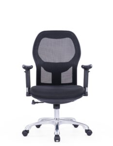 Front view of SUN MB medium back mesh office chair