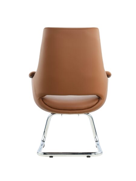 Atlas brown visitor chair rear view